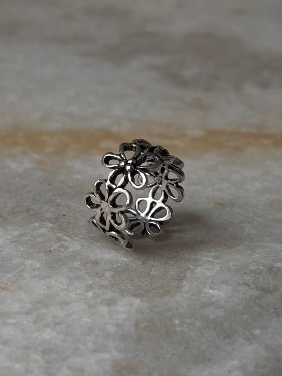 Bloom Floral Band 925 Sterling Silver Ring