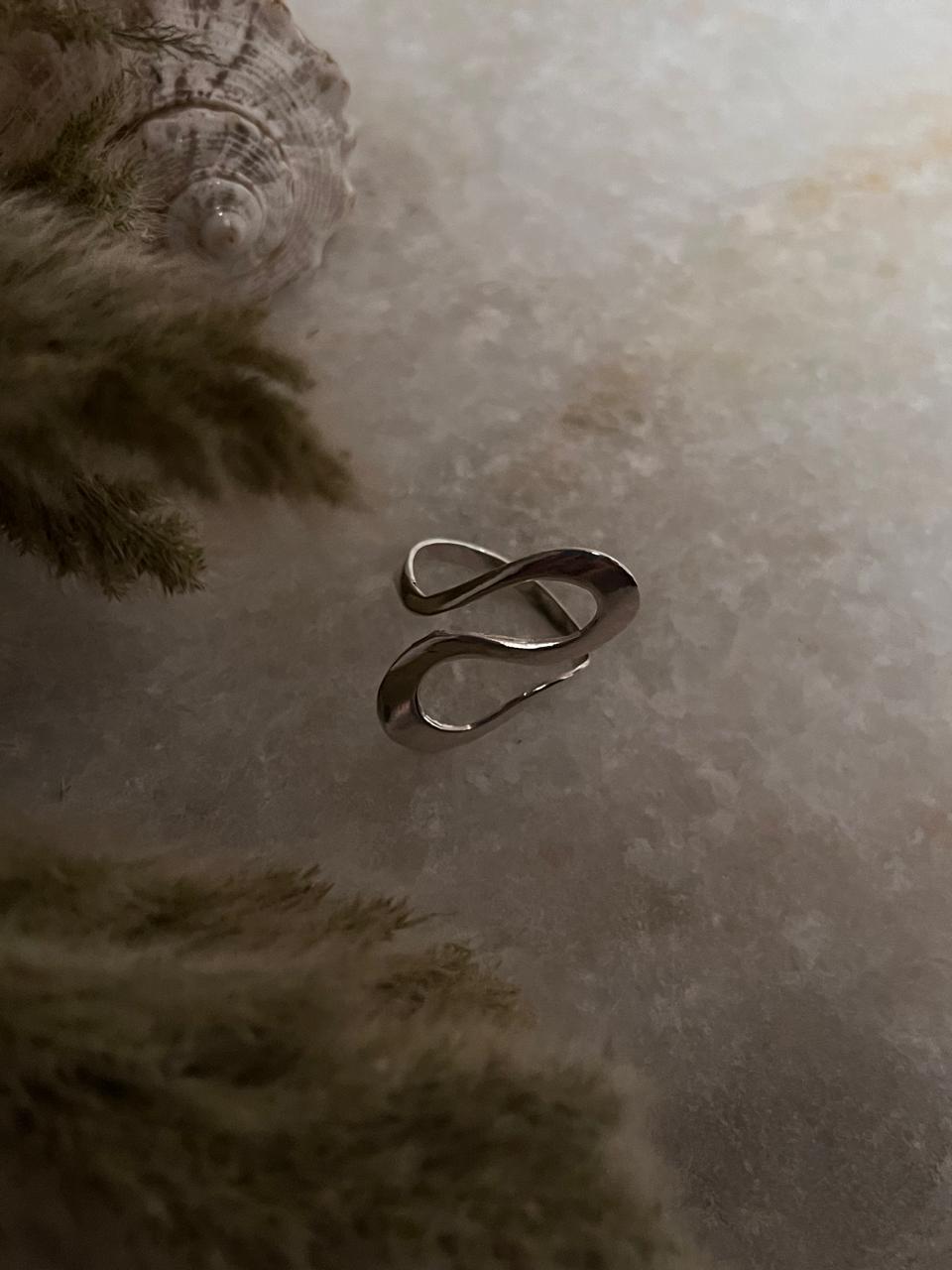S Sculpture Abstract 925 Sterling Silver Ring