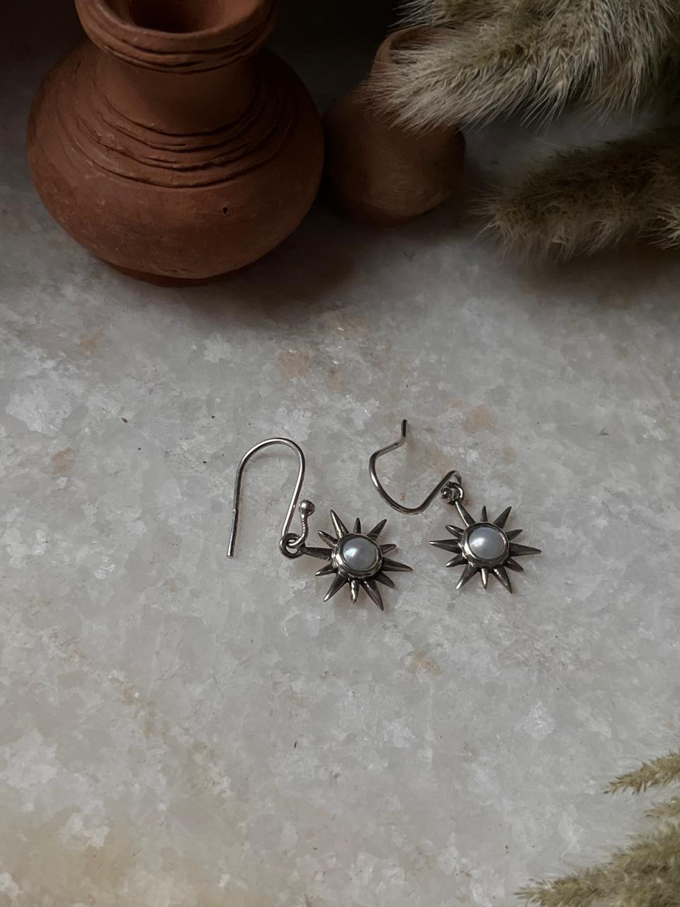 Sunshine Pearl 925 Sterling Silver Earrings