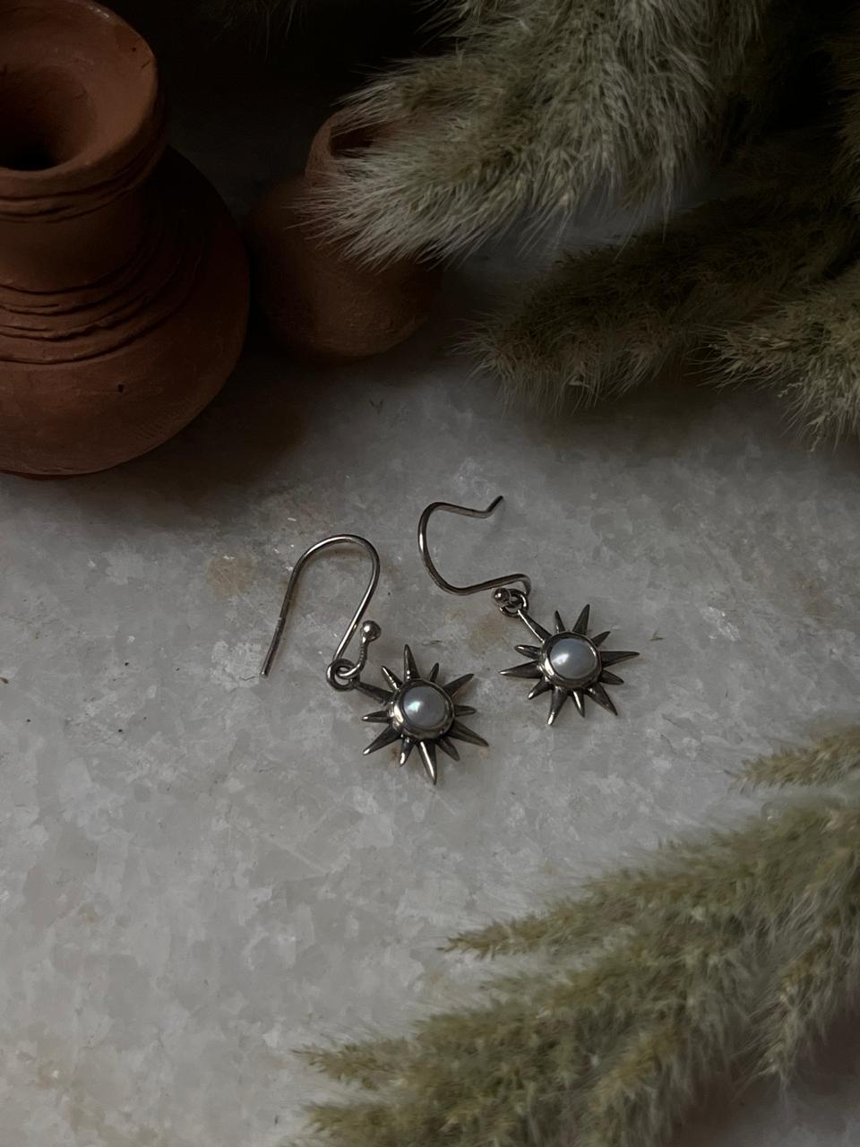 Sunshine Pearl 925 Sterling Silver Earrings