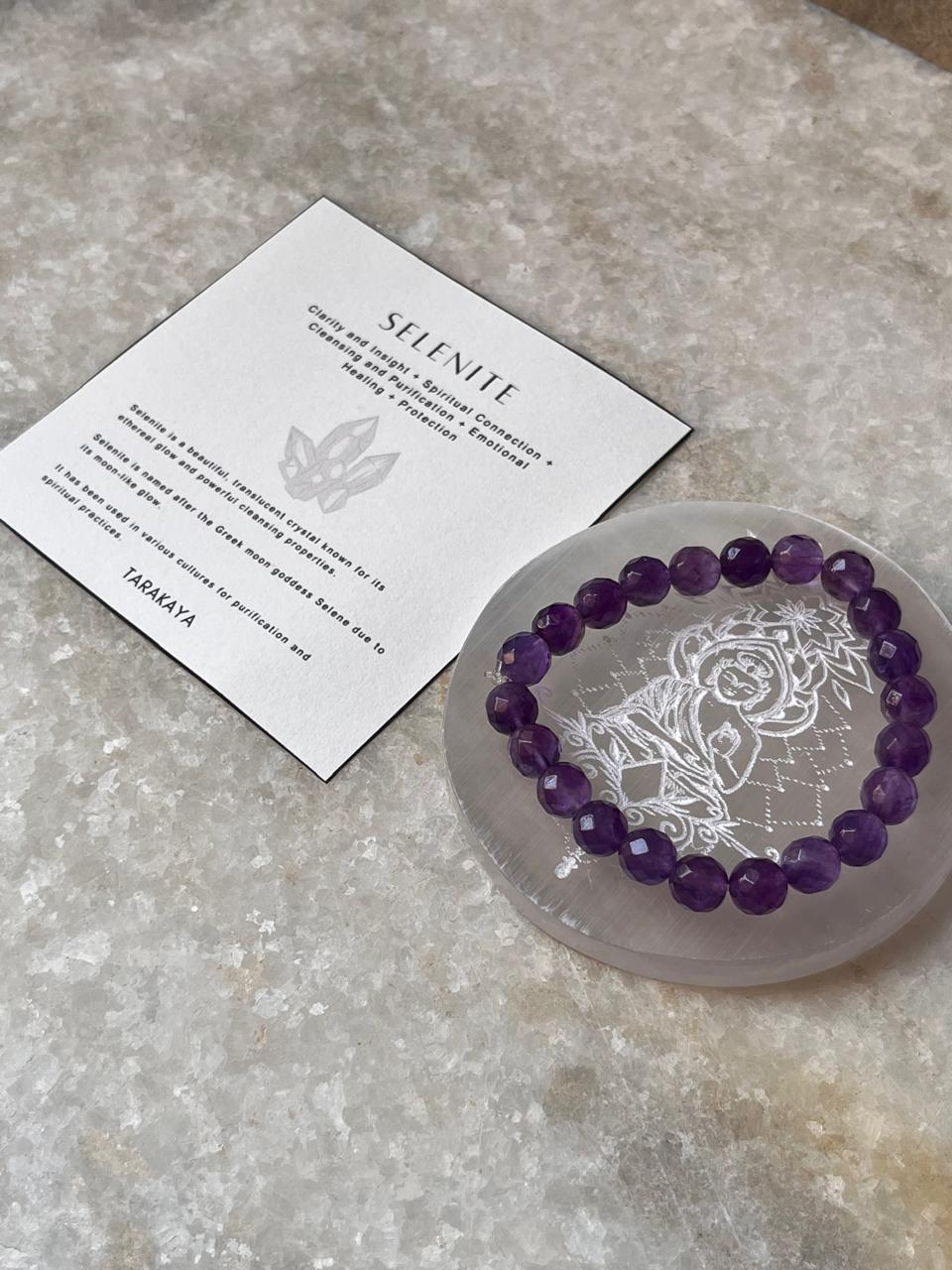 Selenite Charging Plate - Buddha