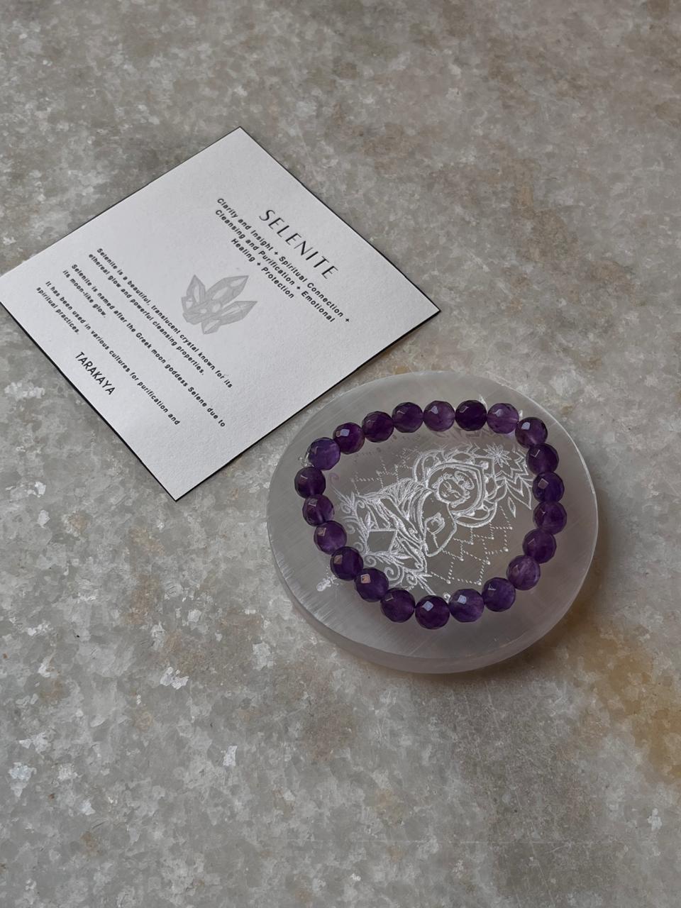 Selenite Charging Plate - Buddha