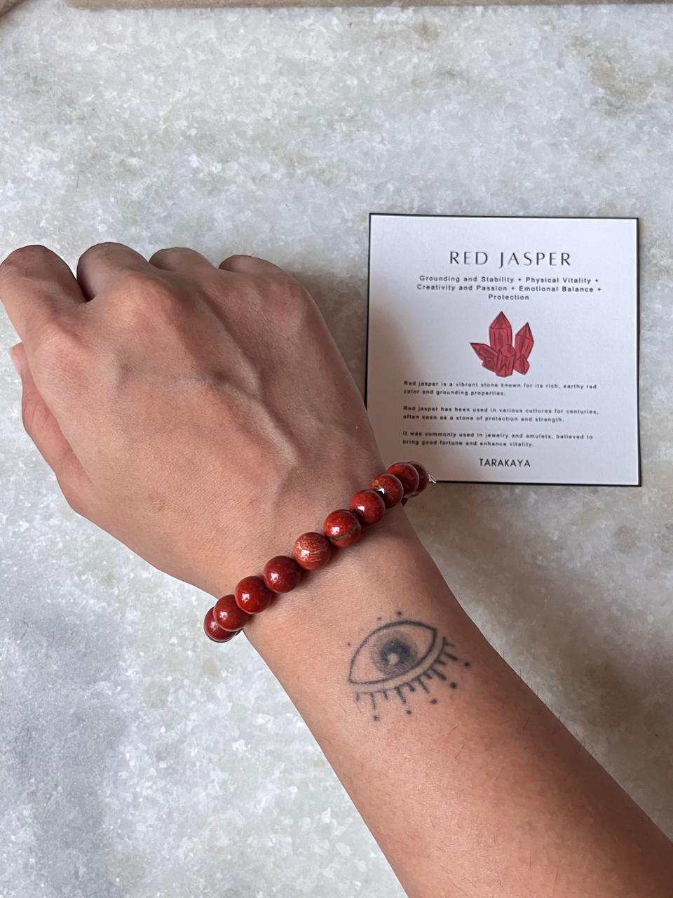 Red Jasper Natural Crystal Bracelet 8MM