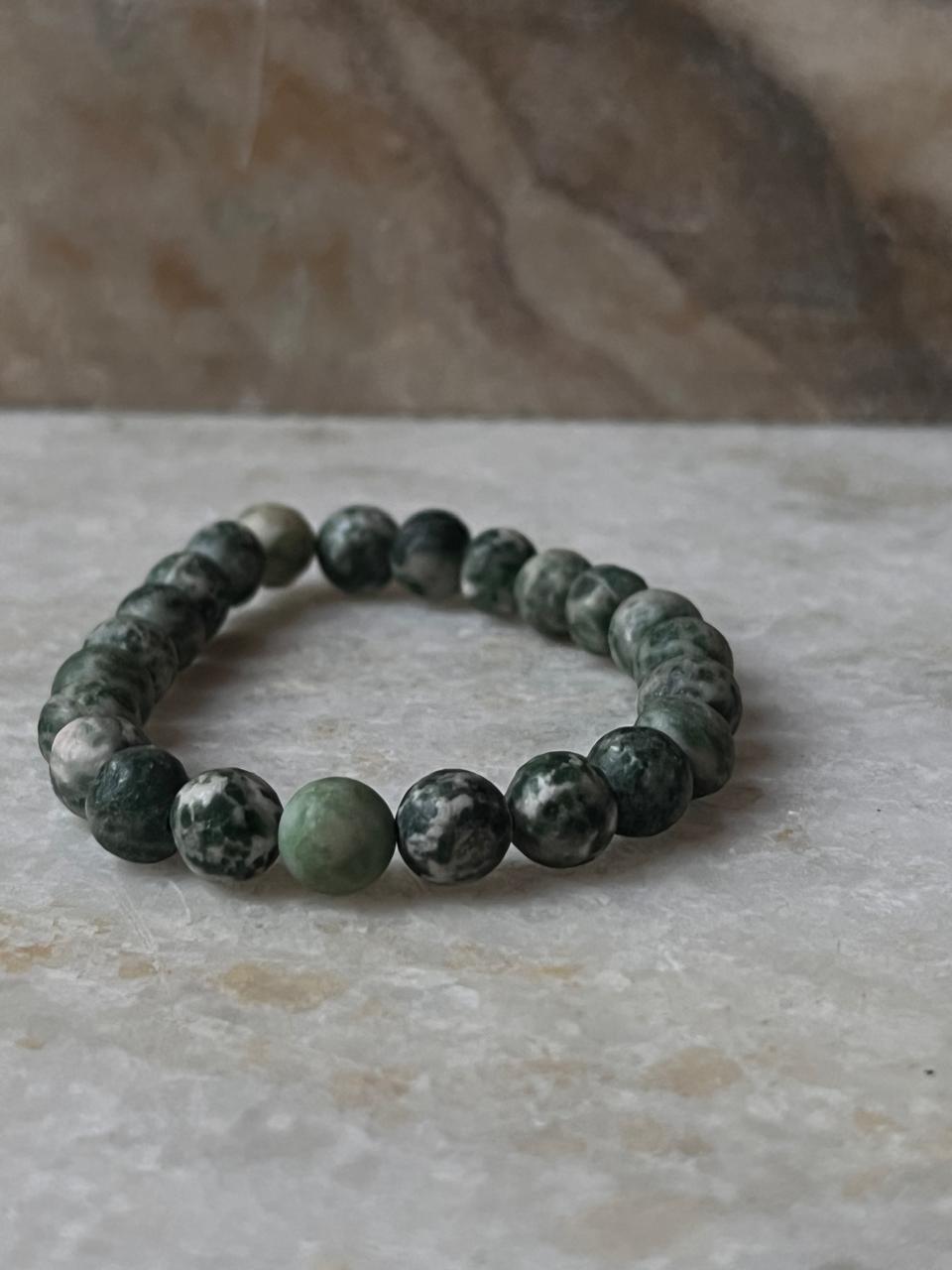 Tree Agate Natural Crystal Bracelet 8MM