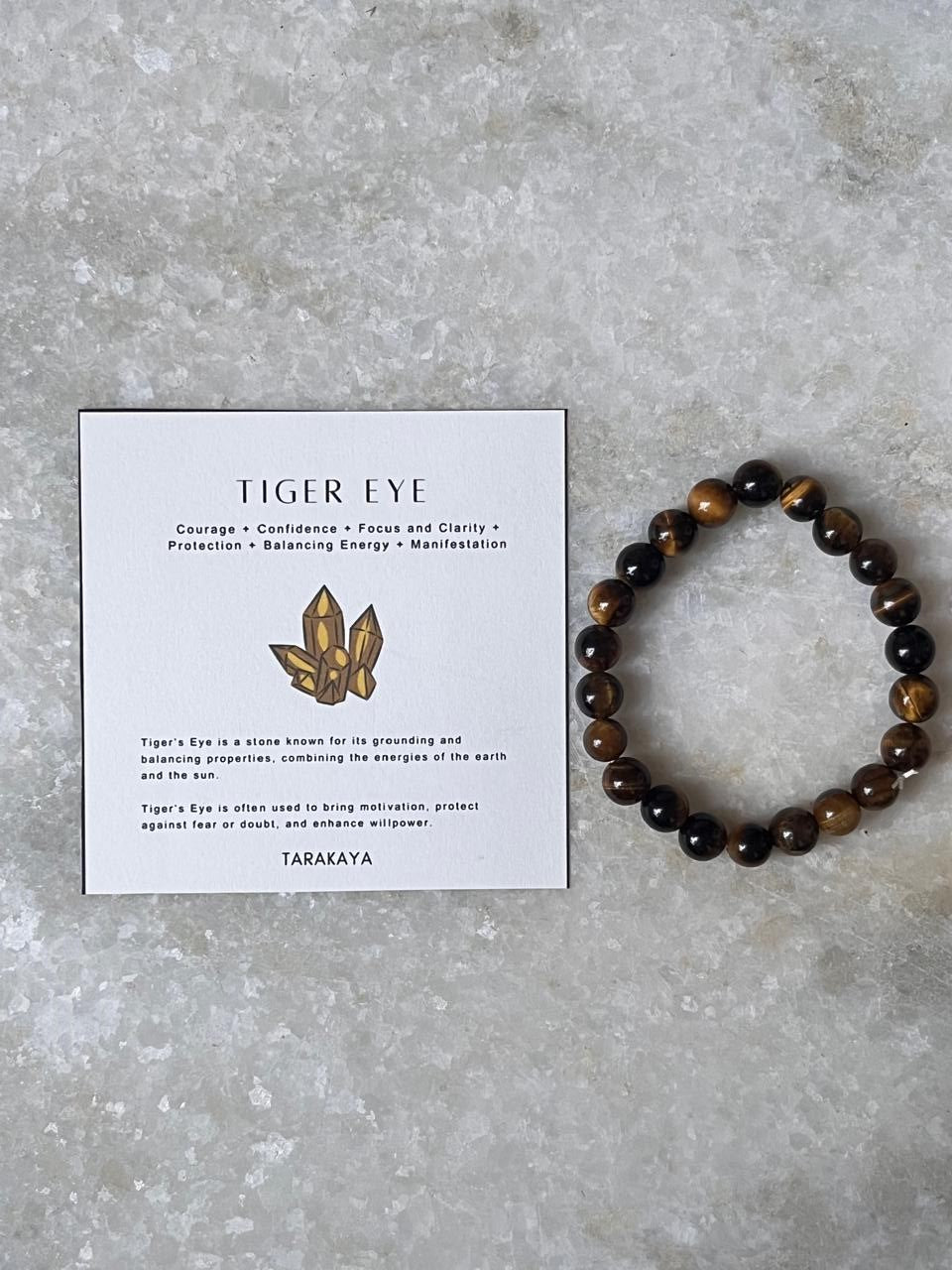 Natural Tiger’s Eye Healing Crystal Bracelet for Protection