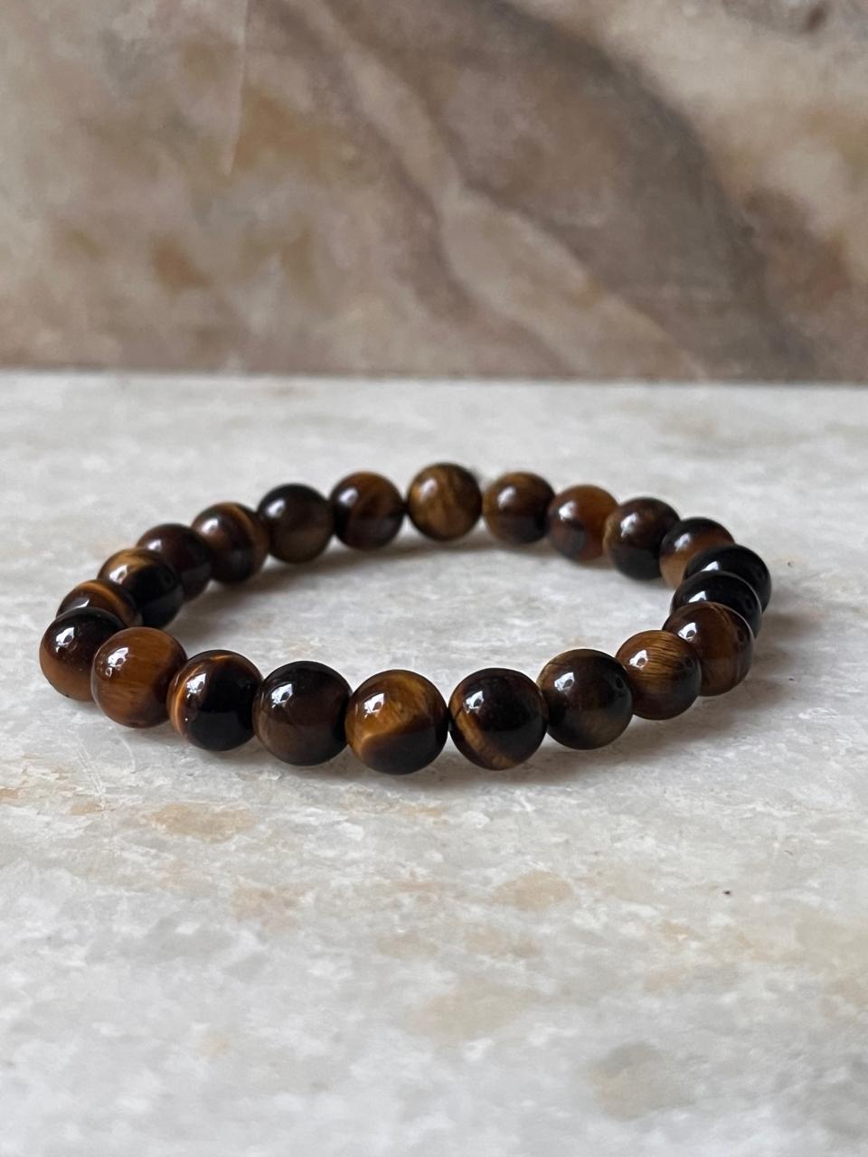 Golden Brown Tiger’s Eye Beaded Bracelet 8MM