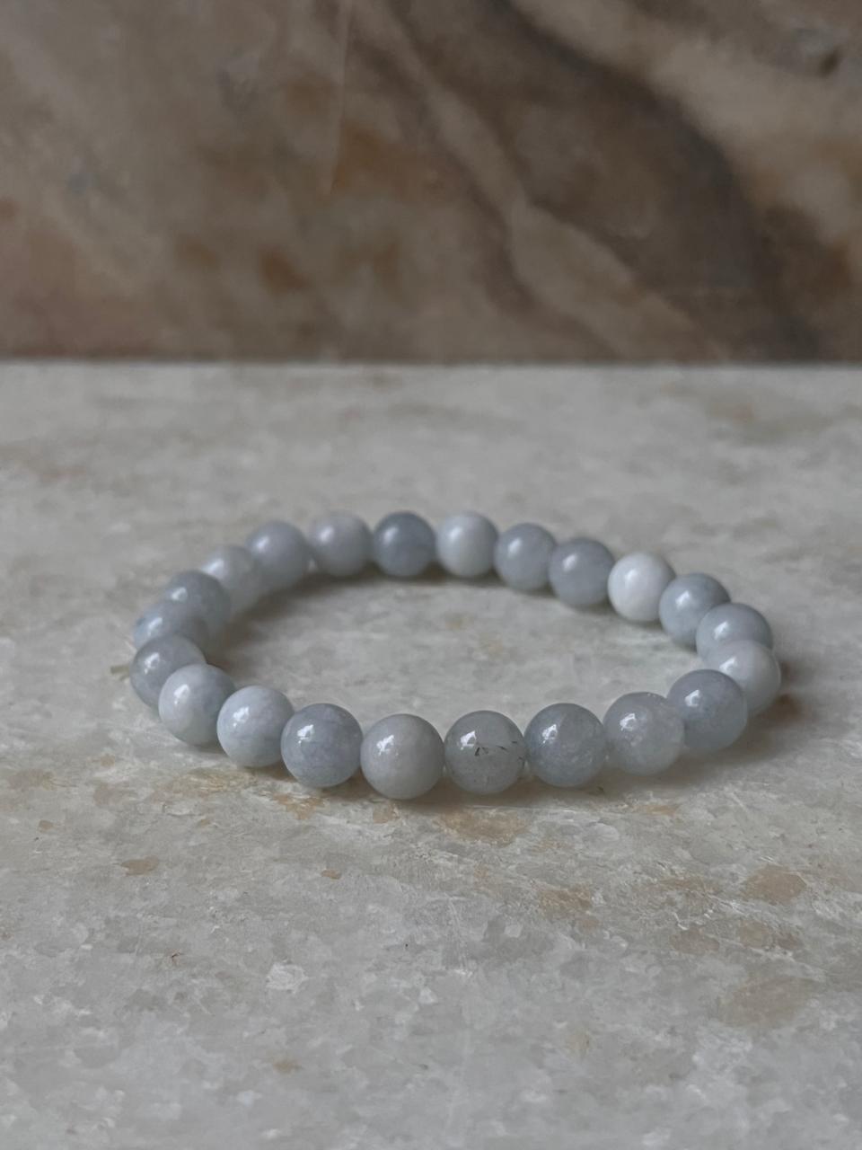 AAA Aquamarine Natural Crystal Bracelet, 8MM