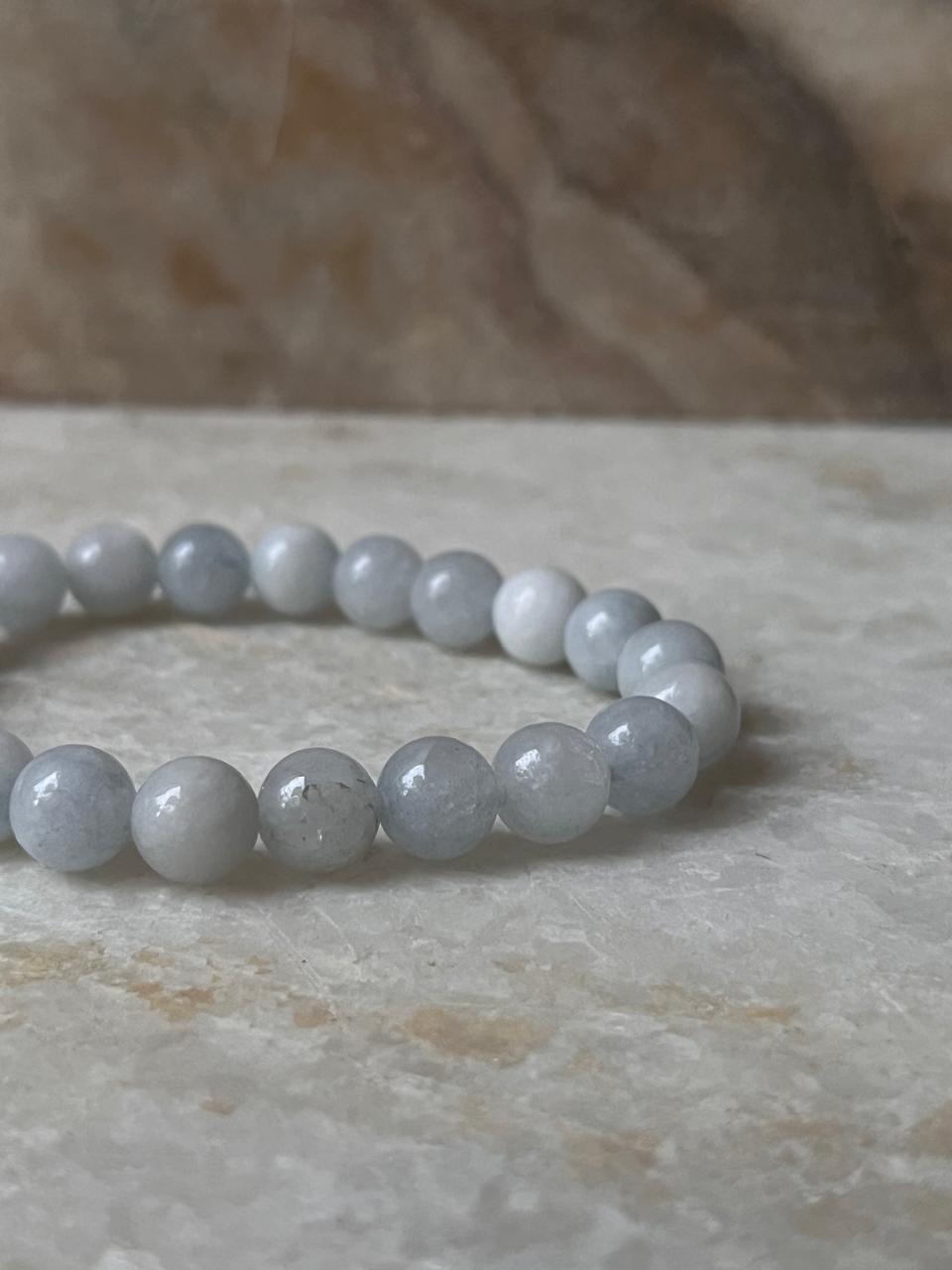 AAA Aquamarine Natural Crystal Bracelet, 8MM