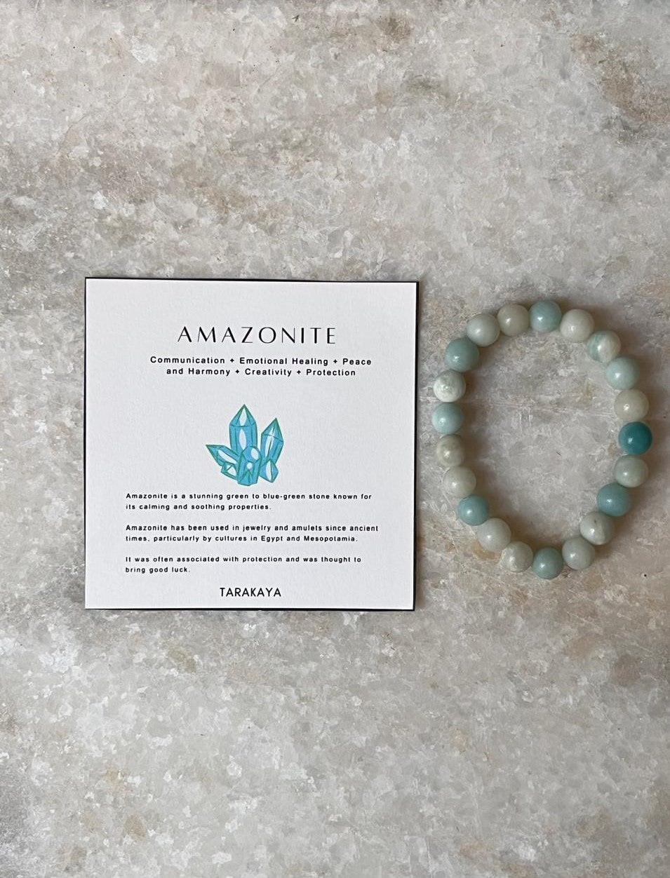 Amazonite Natural Crystal Bracelet 8MM