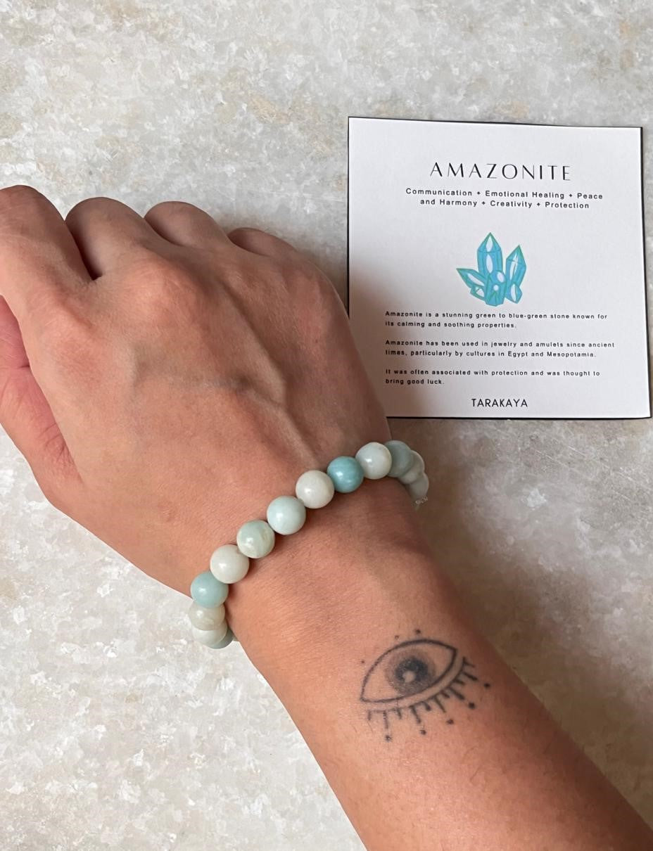 Amazonite Natural Crystal Bracelet 8MM