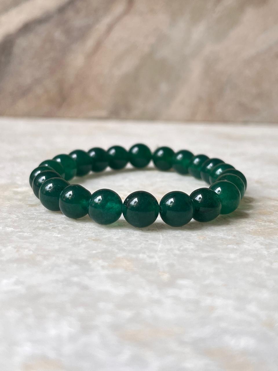 Green Jade Natural Crystal Bracelet 8MM