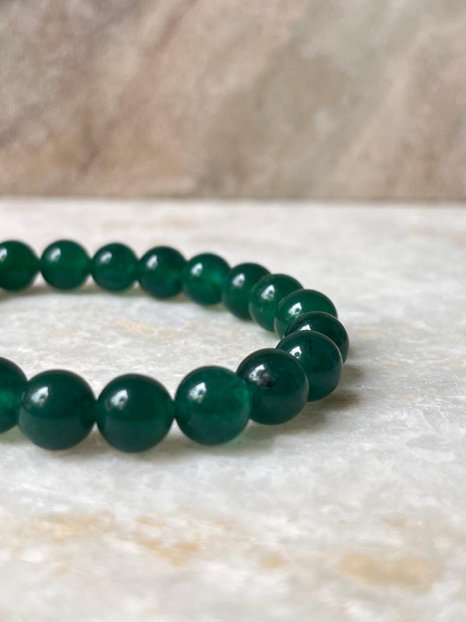 Green Jade Natural Crystal Bracelet 8MM
