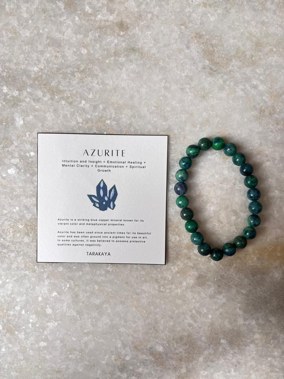 Azurite Natural Crystal Bracelet 8MM