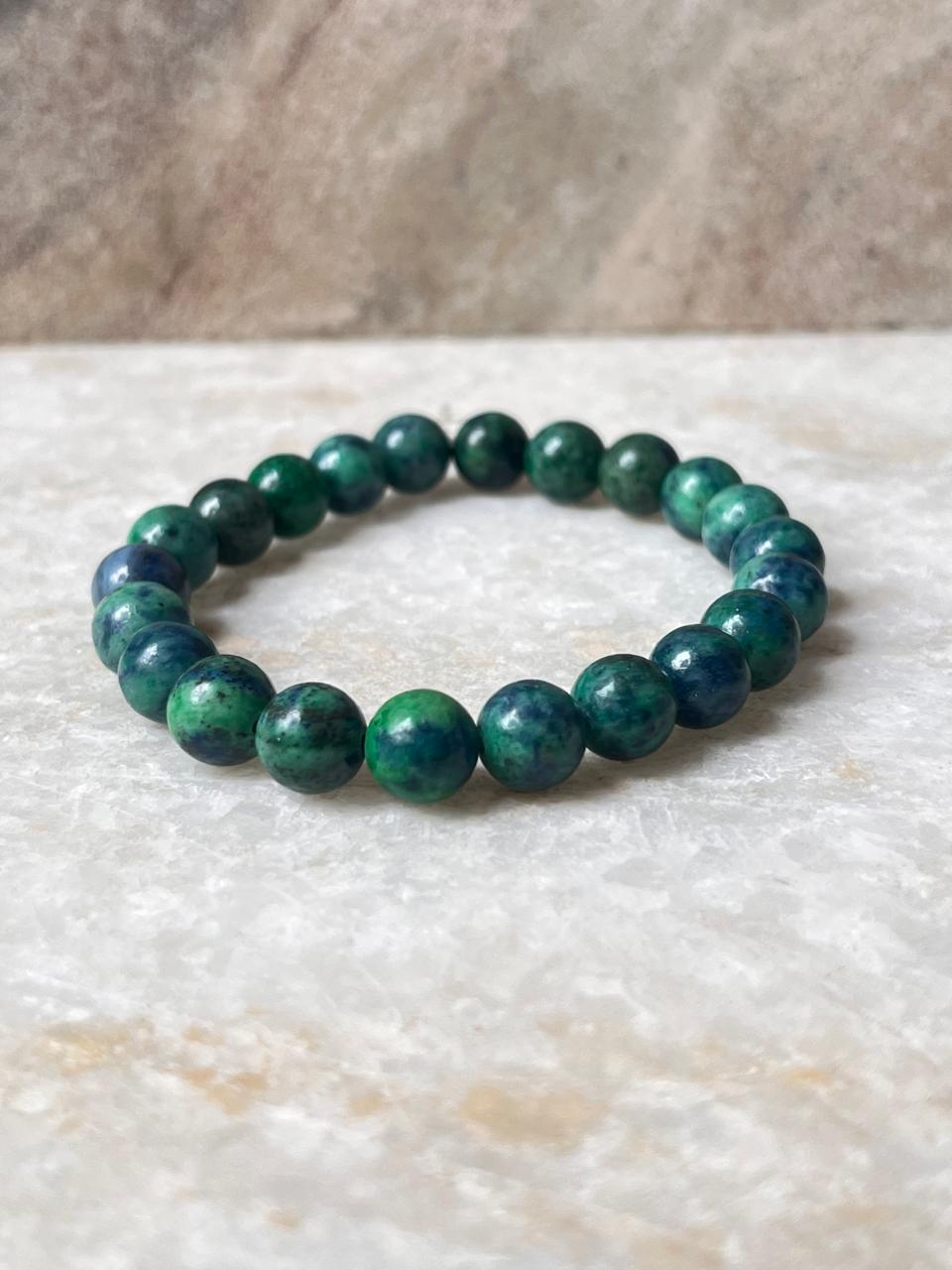 Azurite Natural Crystal Bracelet 8MM