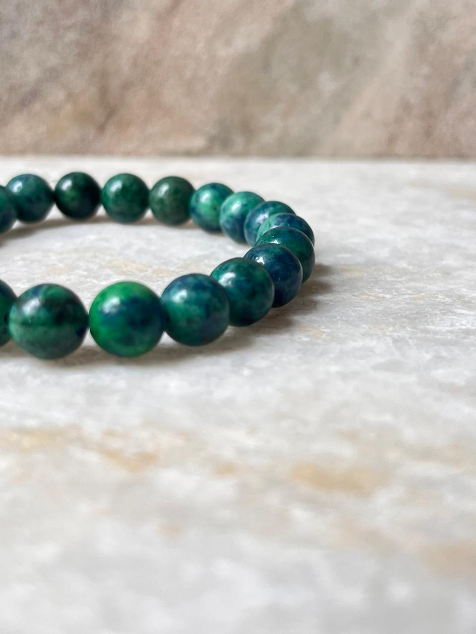 Azurite Natural Crystal Bracelet 8MM