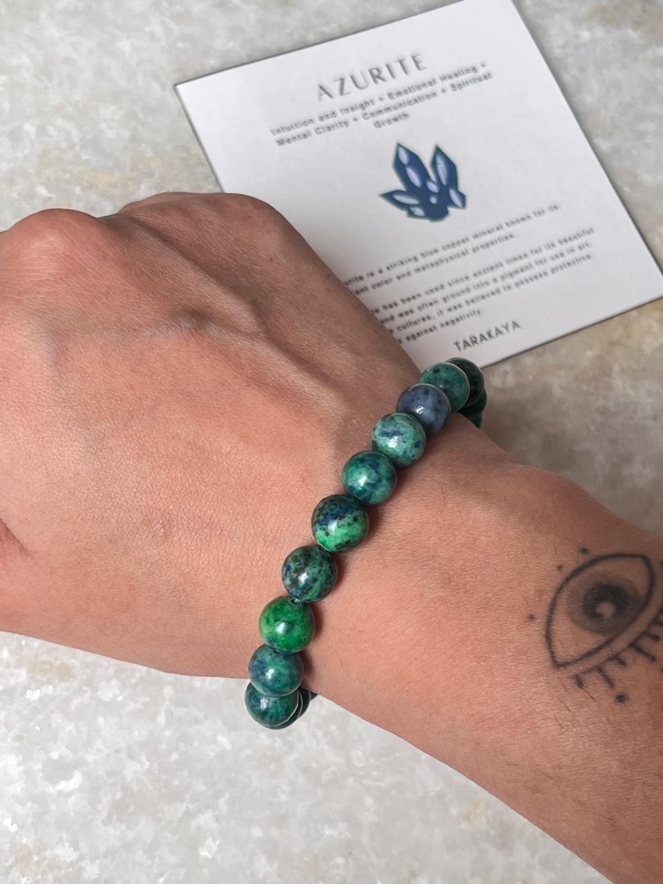 Azurite Natural Crystal Bracelet 8MM