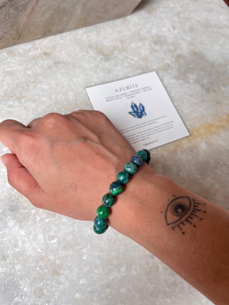 Azurite Natural Crystal Bracelet 8MM