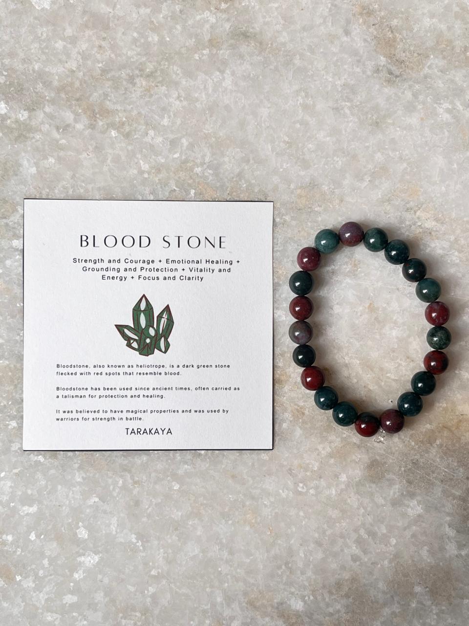 BloodStone - Natural Crystal Bracelet 8MM