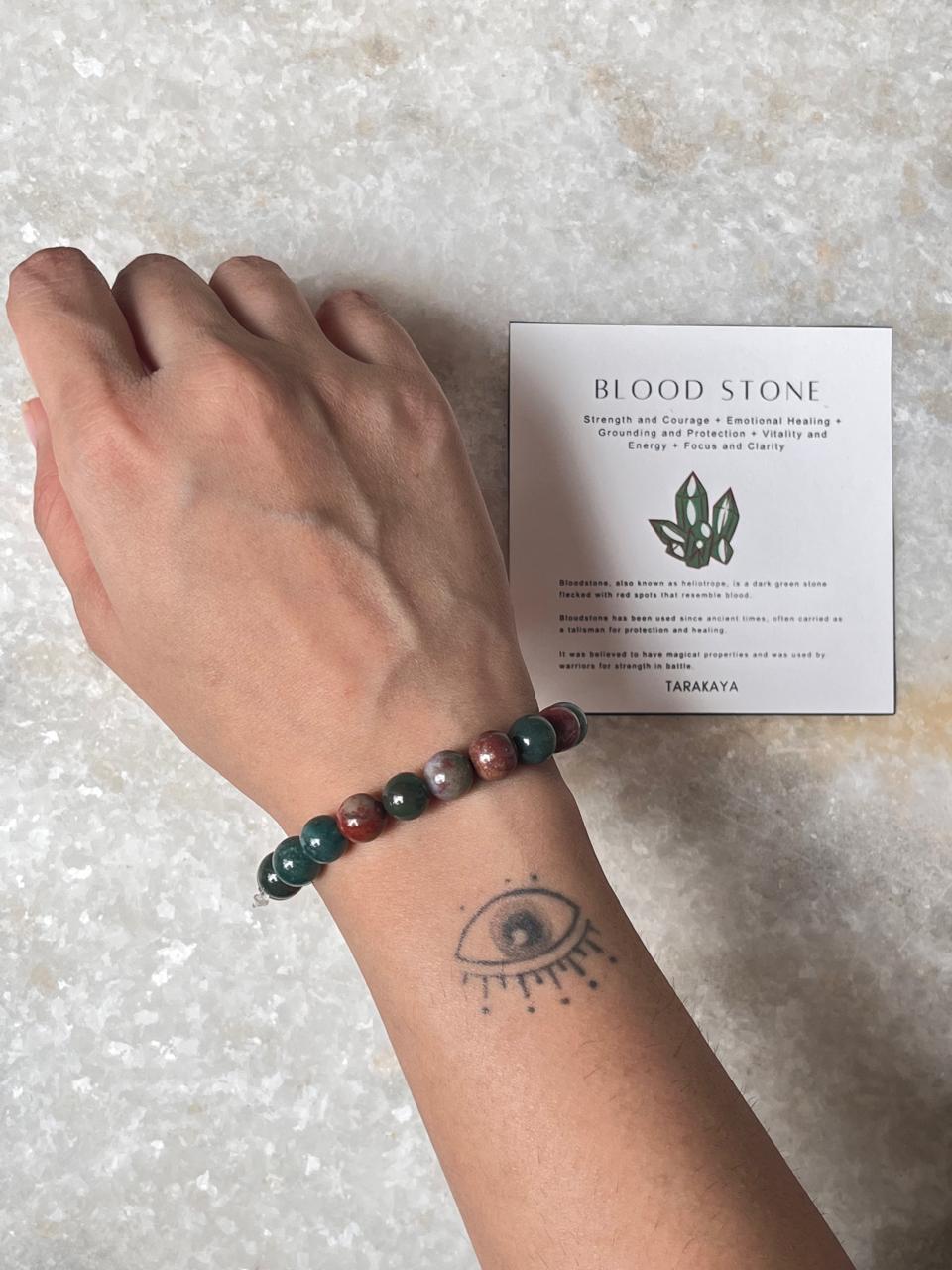 BloodStone - Natural Crystal Bracelet 8MM