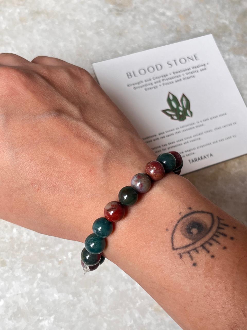 BloodStone - Natural Crystal Bracelet 8MM