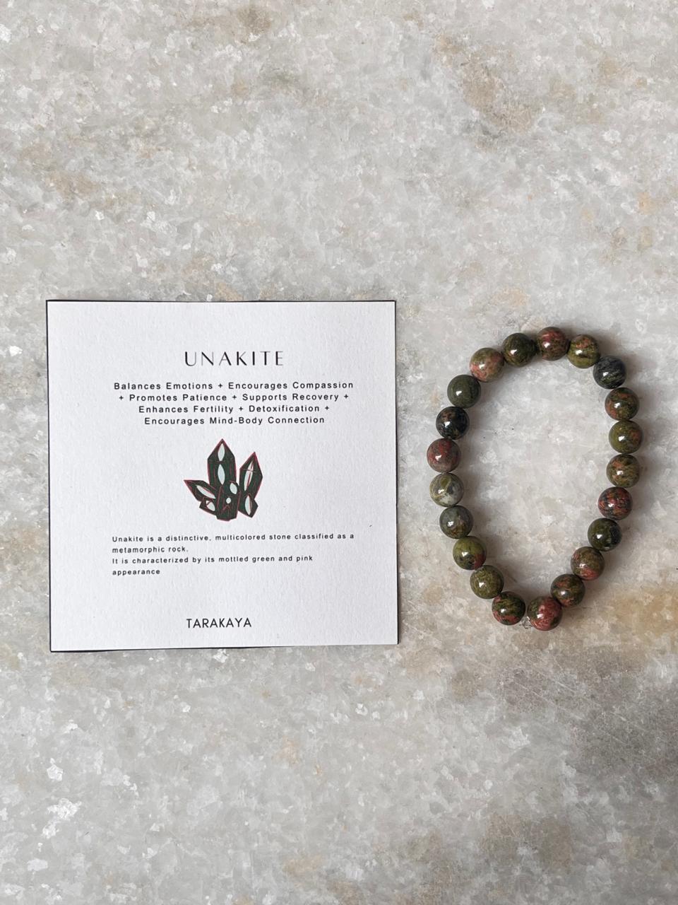 Unakite 8MM Natural Crystal Bracelet