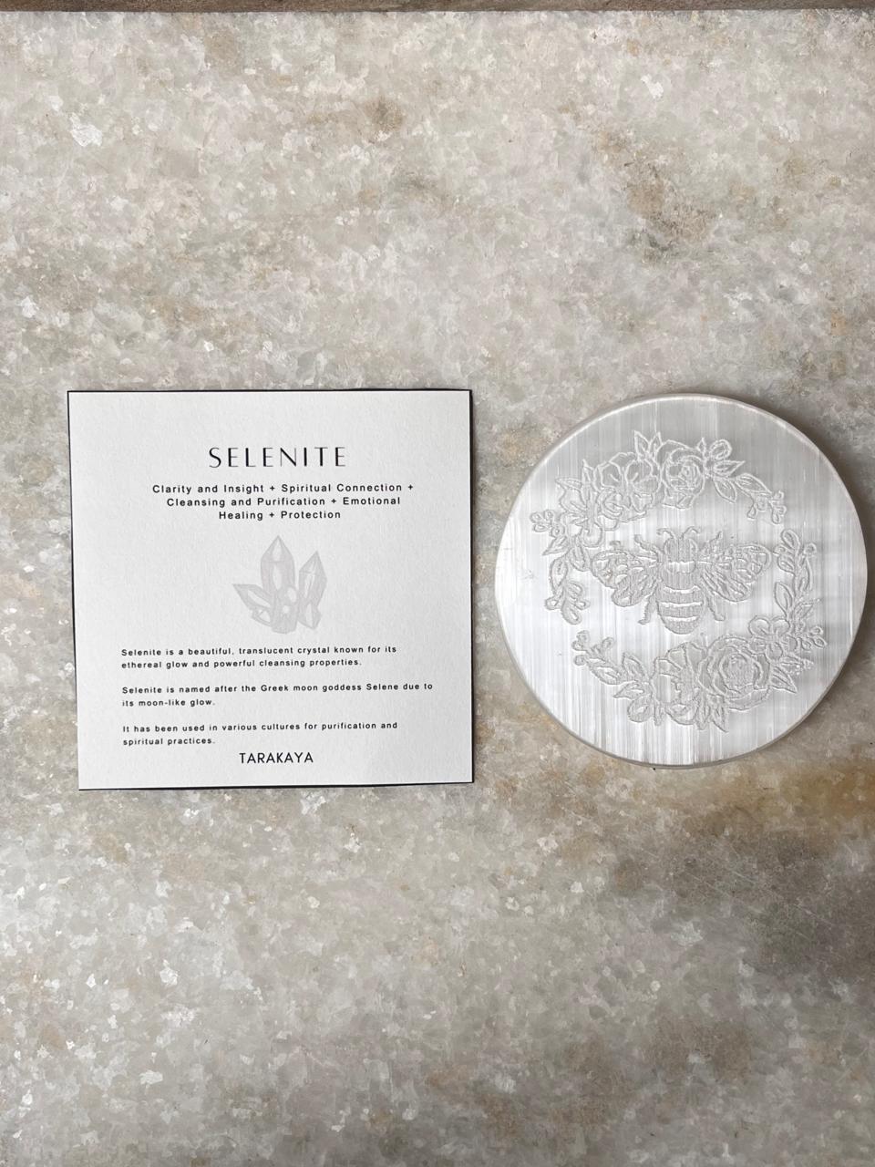 Selenite Charging Plate - Bee