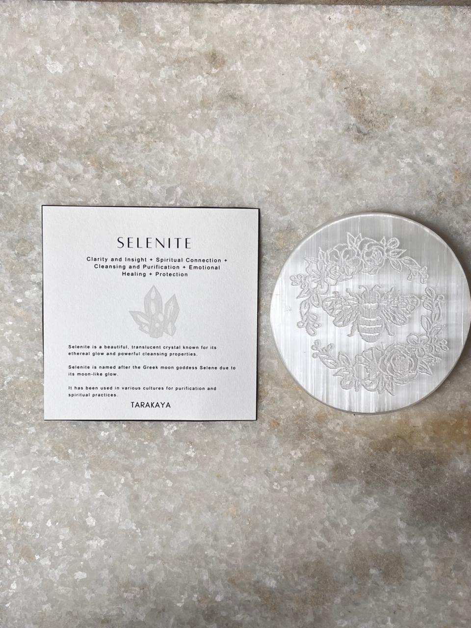 Selenite Charging Plate - Bee