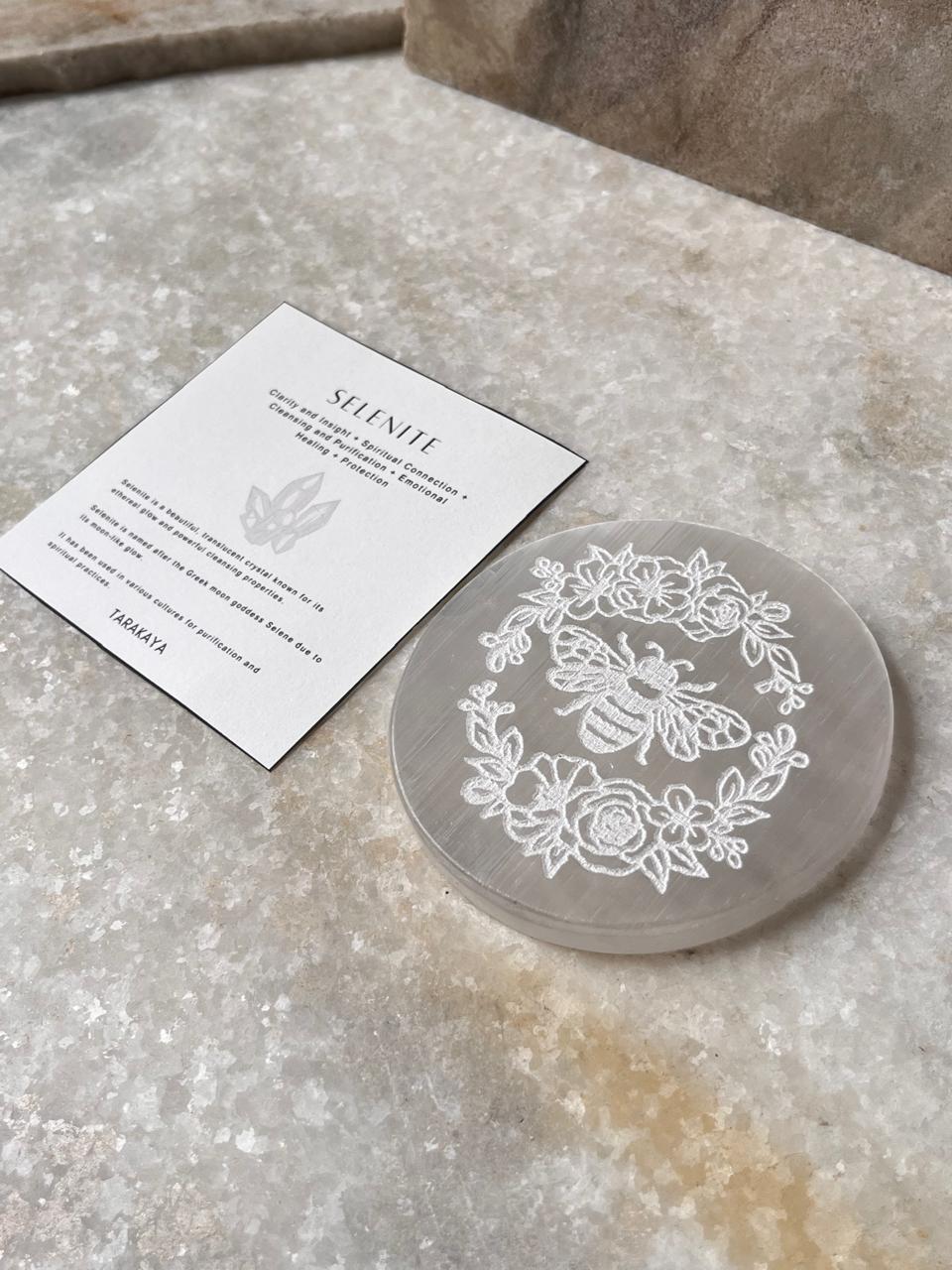 Selenite Charging Plate - Bee