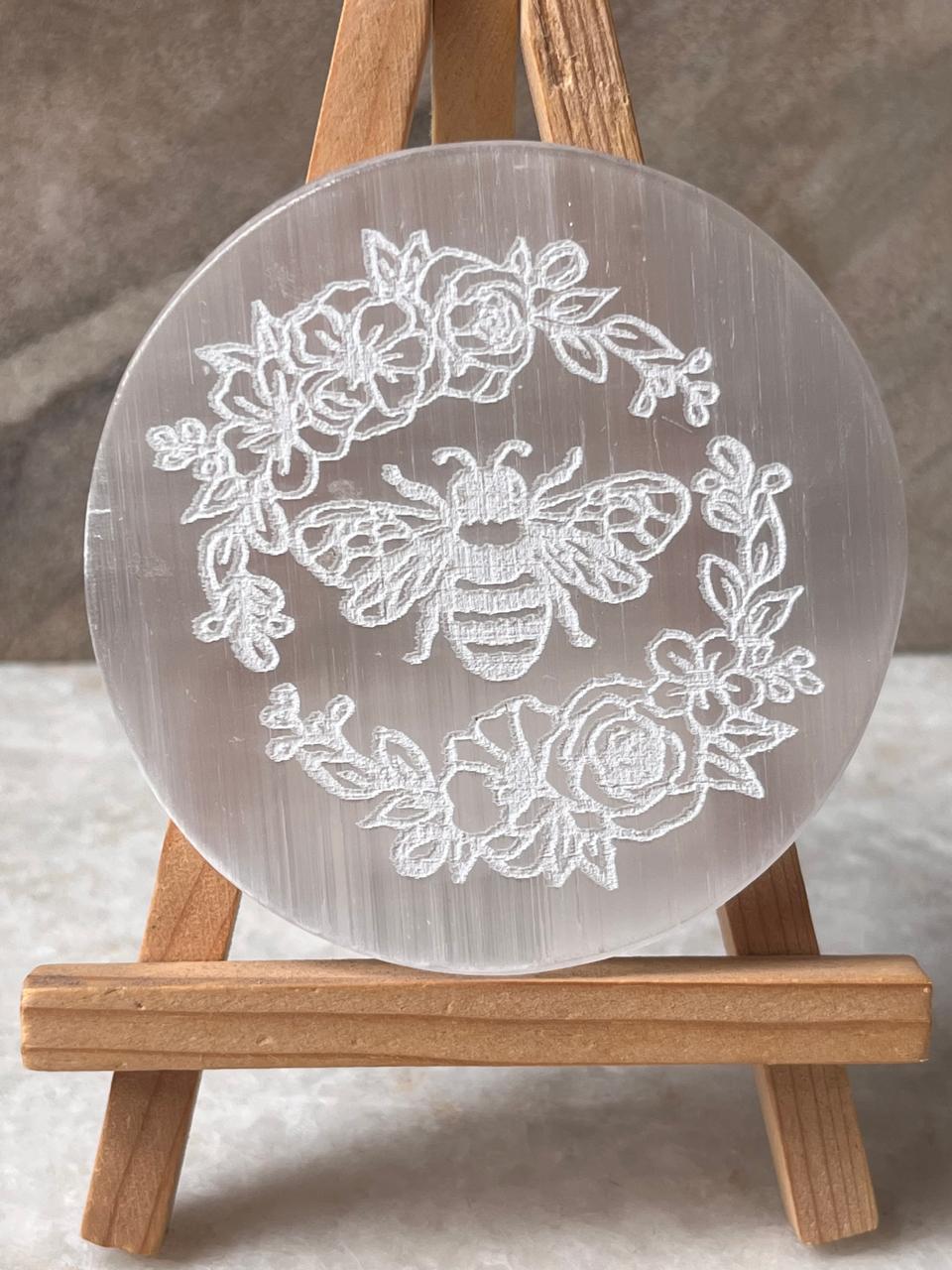 Selenite Charging Plate - Bee