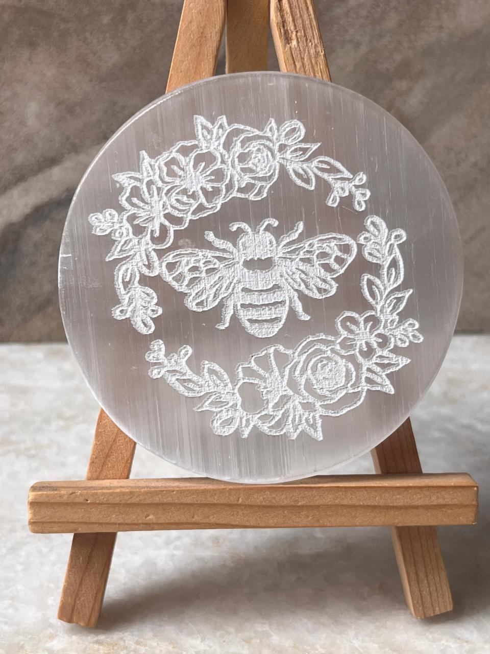 Selenite Charging Plate - Bee