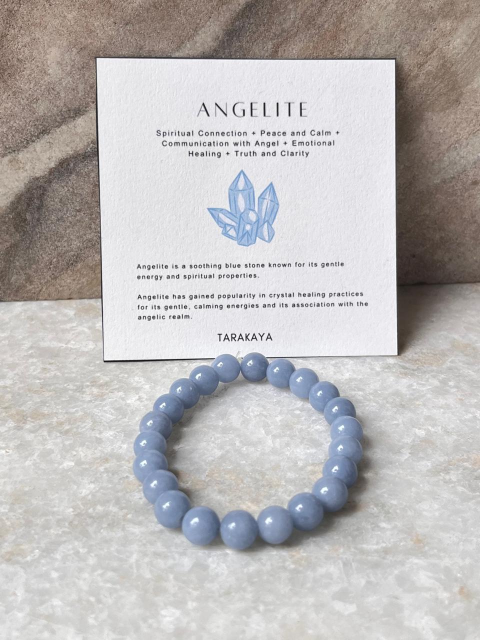 Spiritual angelite crystal bracelet for emotional healing