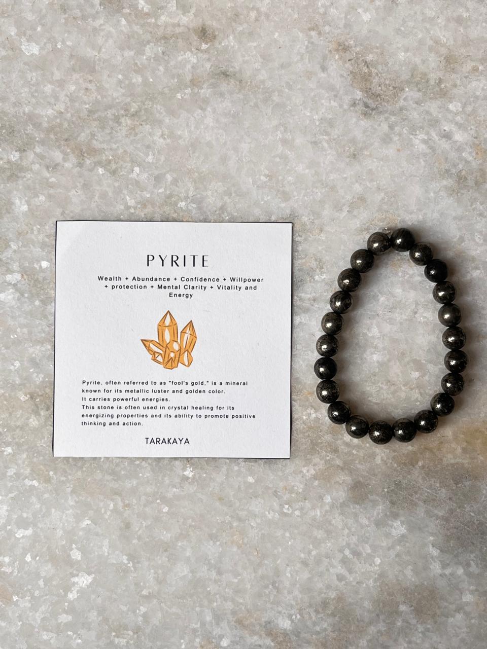Fool's Gold Pyrite Healing Bracelet for Abundance