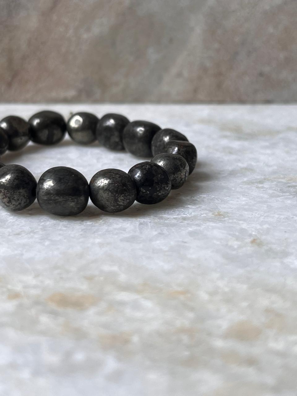 Pyrite Tumble Natural Crystal Bracelet 10MM