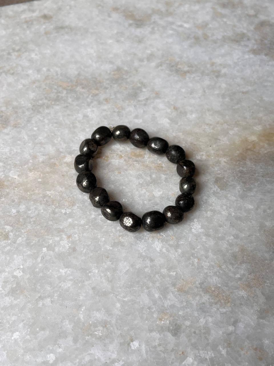 Pyrite Tumble Natural Crystal Bracelet 10MM