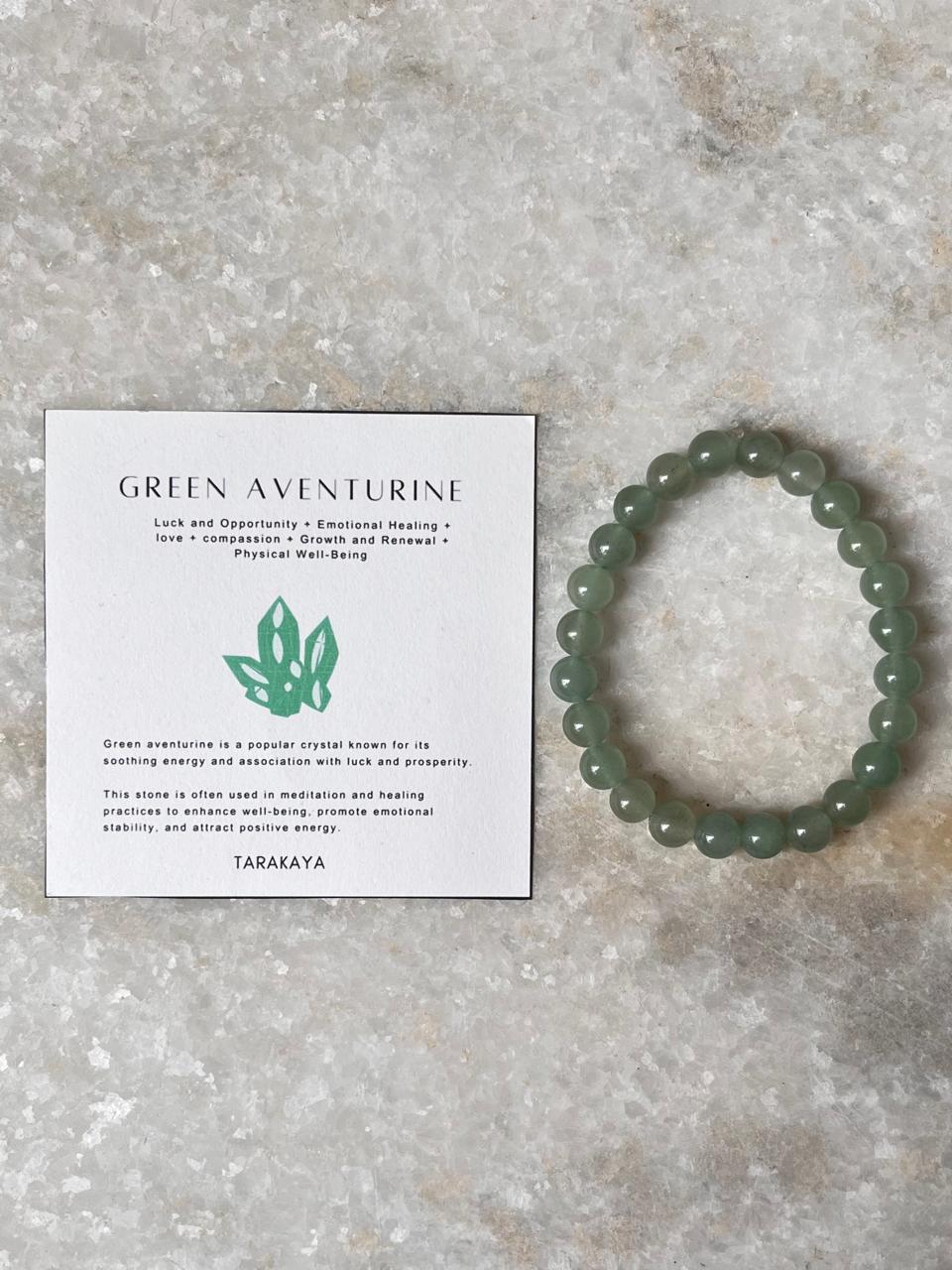 Natural Green Aventurine Healing Bracelet for Heart Chakra
