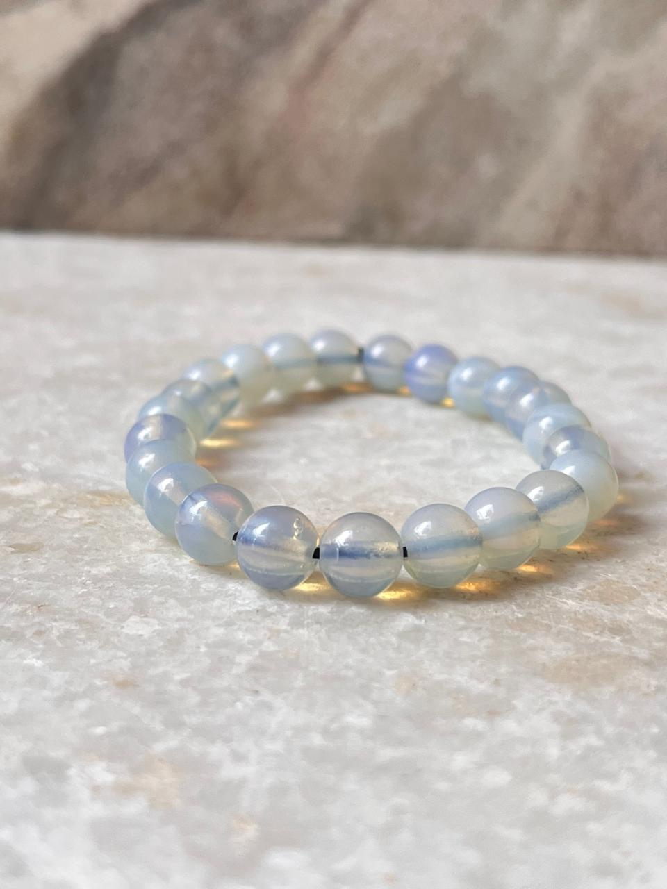 Iridescent Opalite Beaded Bracelet 8MM for Emotional Balance