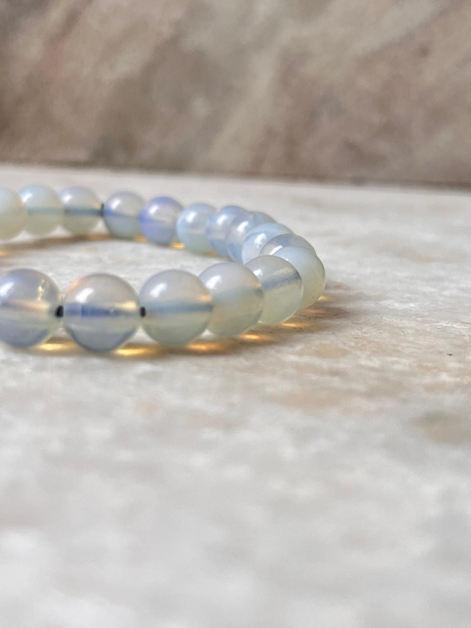 8MM Opalite Gemstone Bracelet for Peace and Serenity
