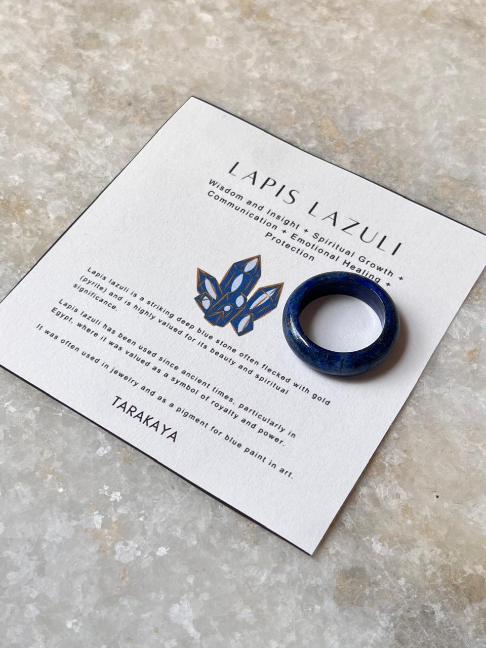 Lapis Lazuli Crystal Band Ring