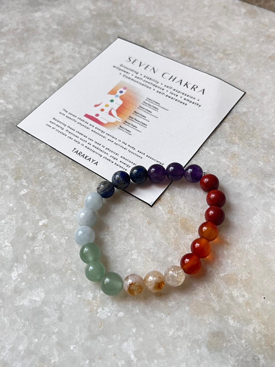 Seven Chakra - Natural Crystal Bracelet 8MM