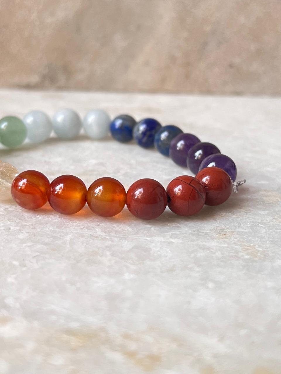 Seven Chakra - Natural Crystal Bracelet 8MM