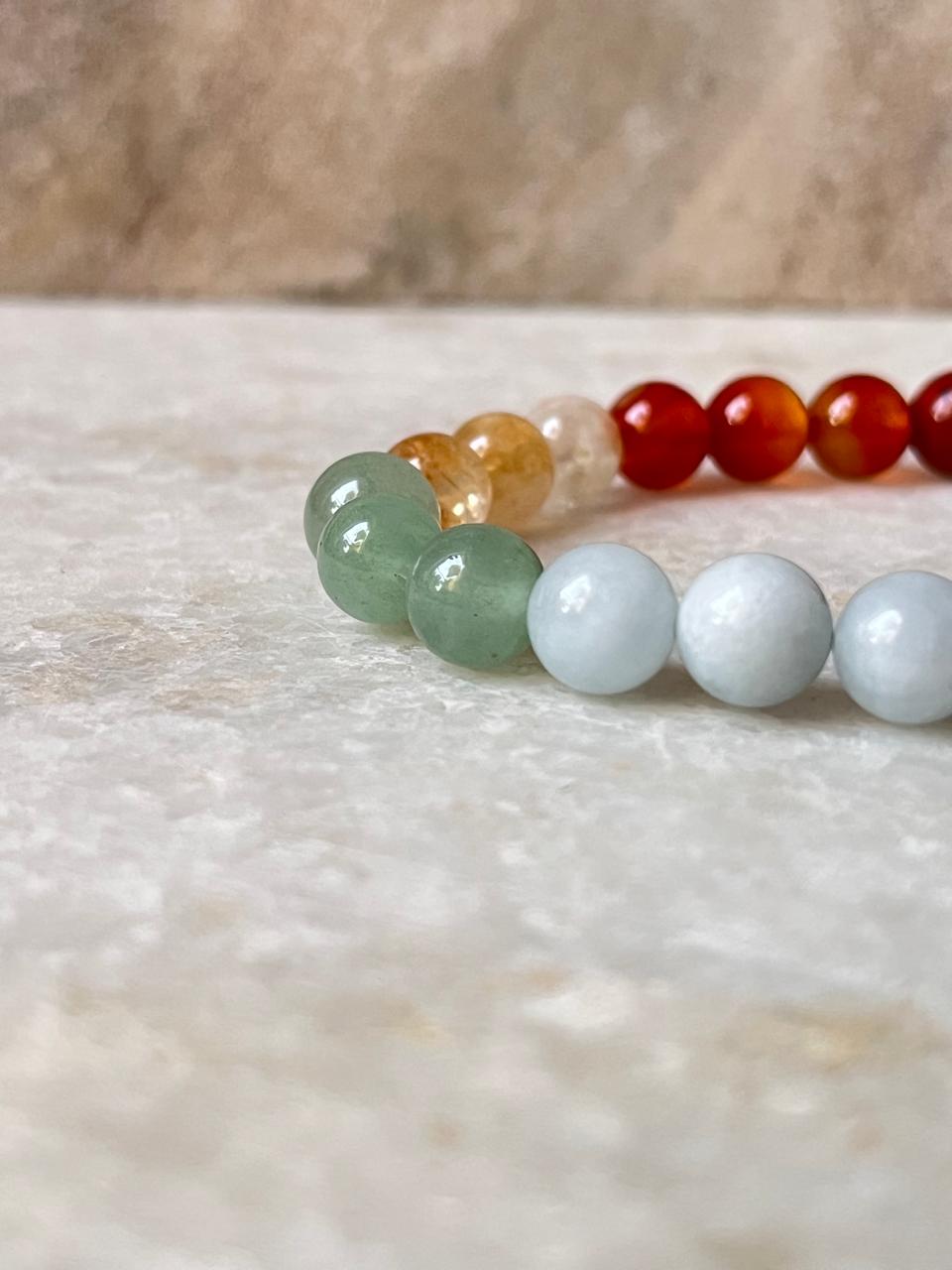 Seven Chakra - Natural Crystal Bracelet 8MM