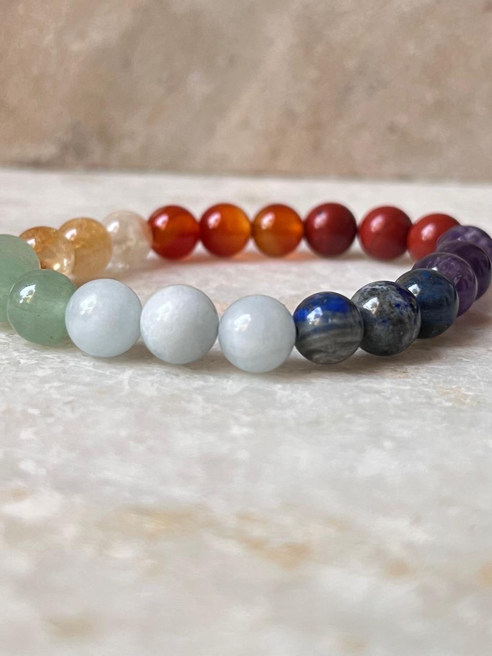 Seven Chakra - Natural Crystal Bracelet 8MM