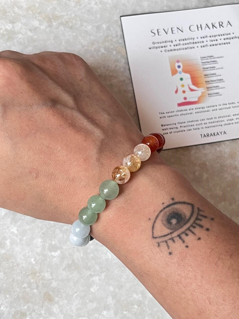 Seven Chakra - Natural Crystal Bracelet 8MM