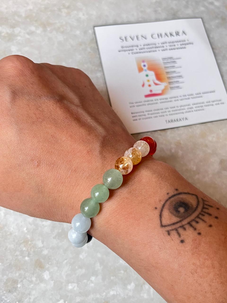 Seven Chakra - Natural Crystal Bracelet 8MM