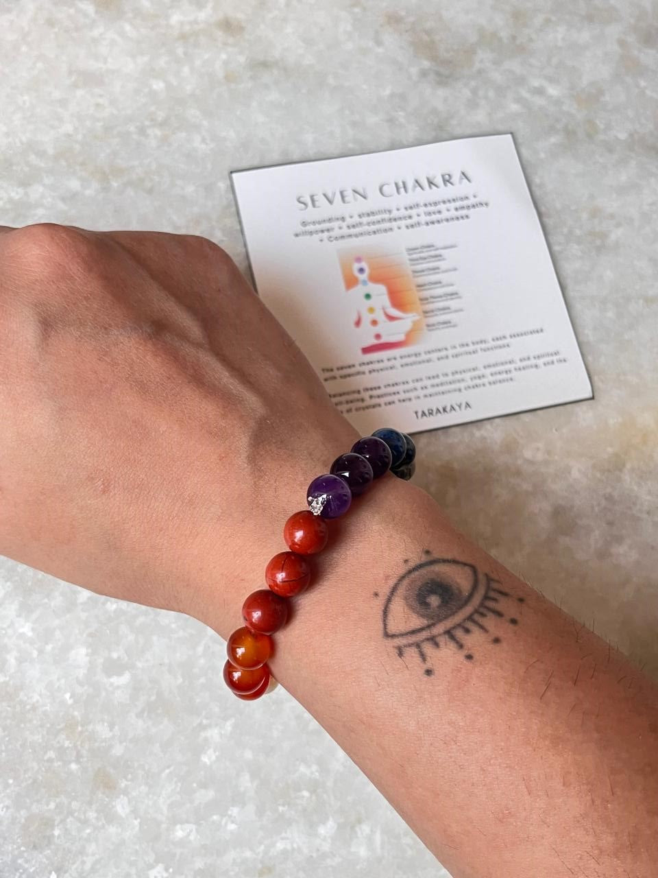 Seven Chakra - Natural Crystal Bracelet 8MM