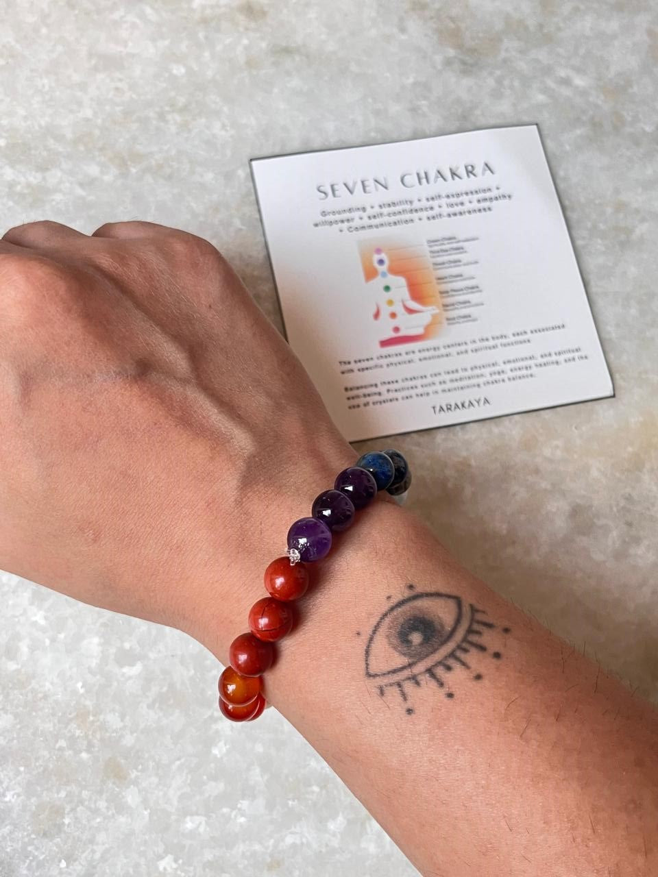 Seven Chakra - Natural Crystal Bracelet 8MM