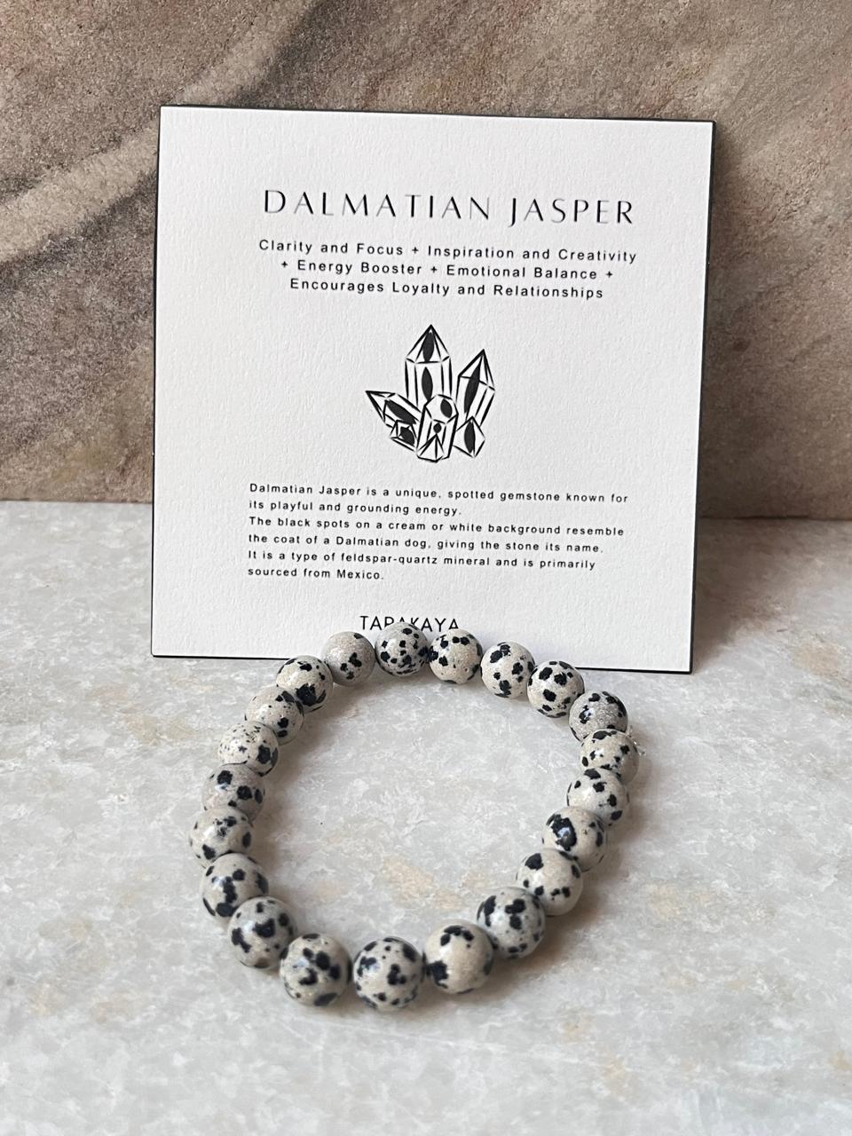 Dalmatian Jasper 8MM Natural Crystal Bracelet