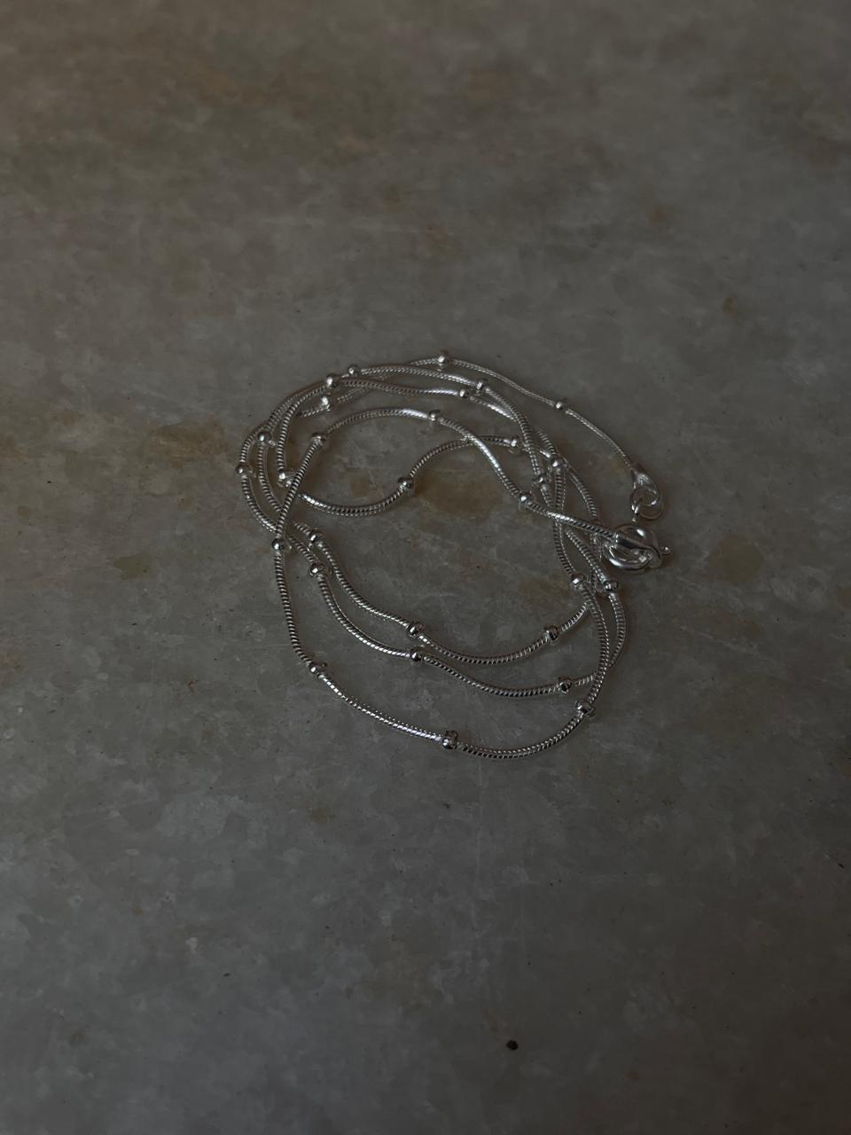 Snake Dot 925 Sterling Silver Chain