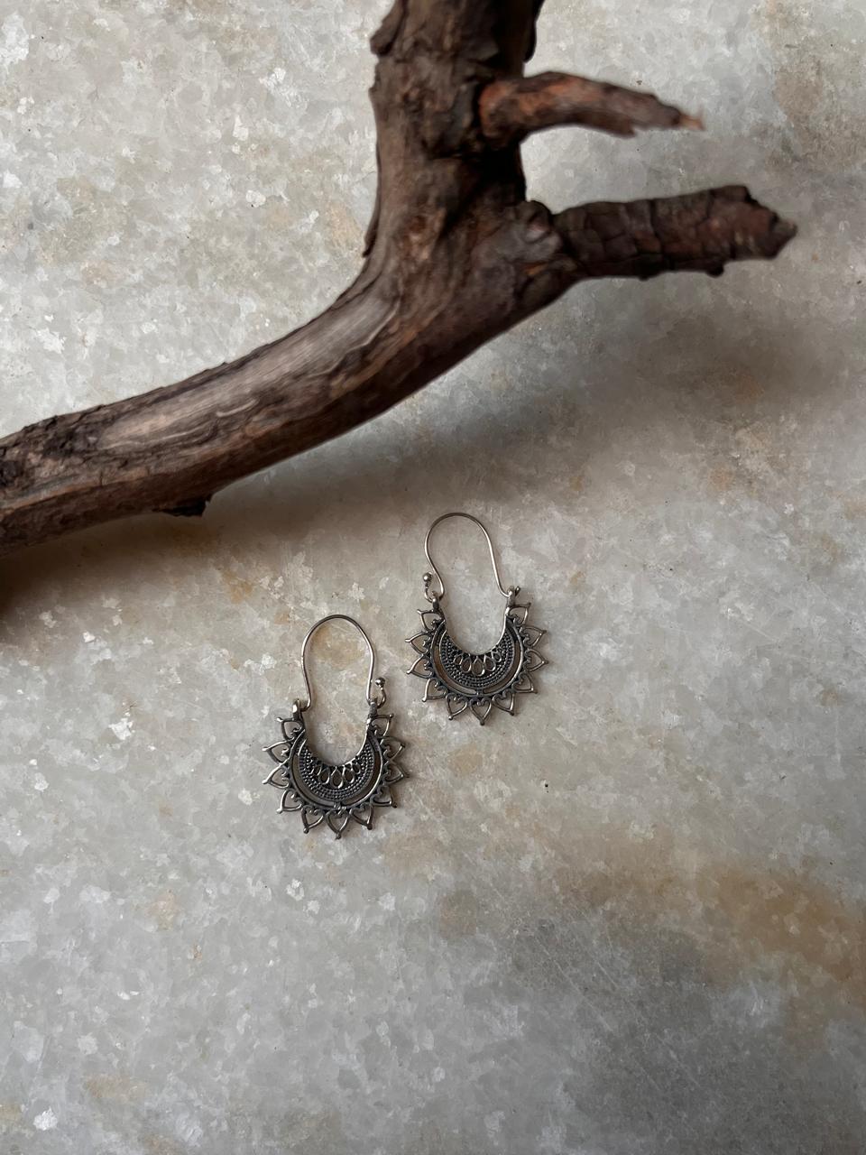 Sumri Banjara 925 Sterling Silver Hoops