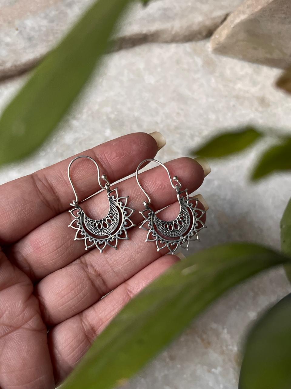 Sumri Banjara 925 Sterling Silver Hoops